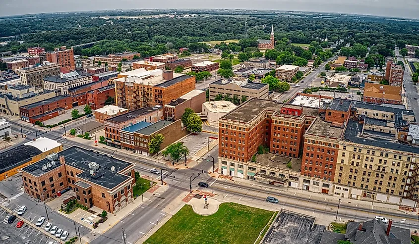 Overlooking Fort Dodge, Iowa, in summer.
