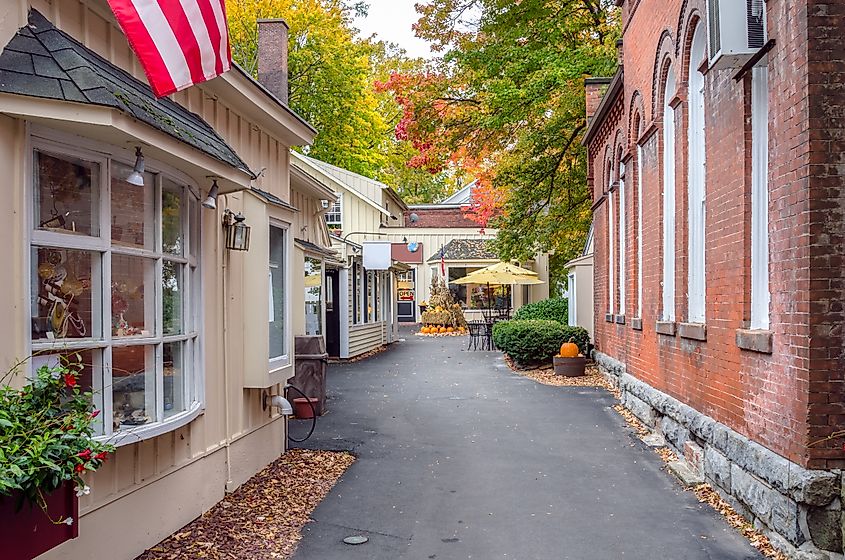A Stockbridge, Massachusetts, street lined with boutique restaurants. Shutterstock.com