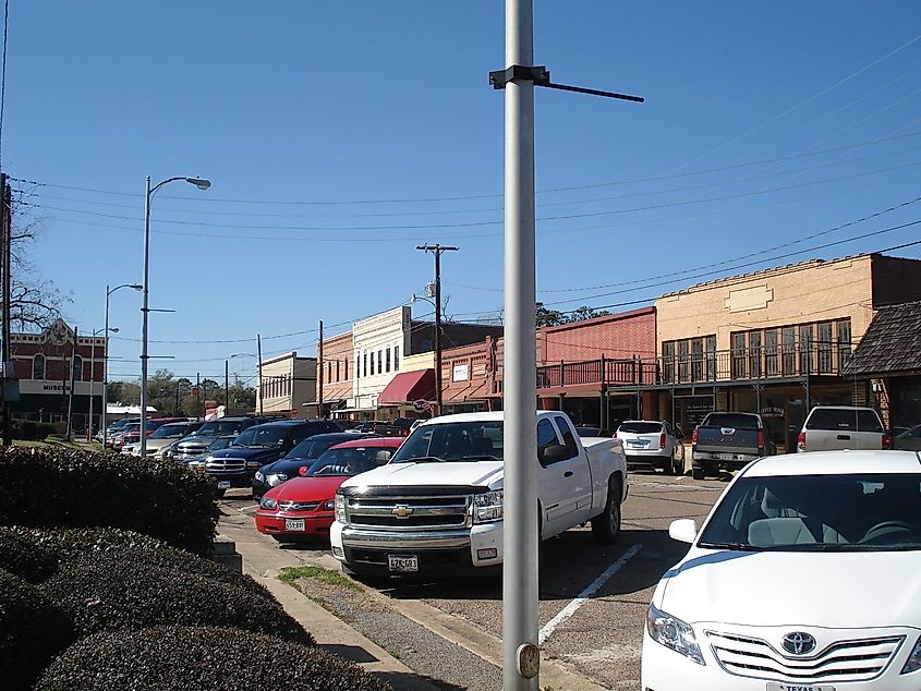 Downtown Jasper, Texas from corner of Lamar and Austin