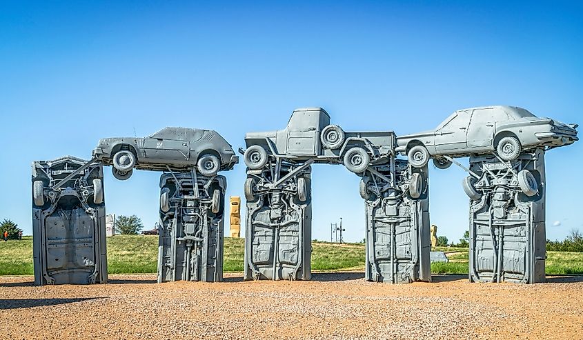 Carhenge, a modern replica of Stonehenge