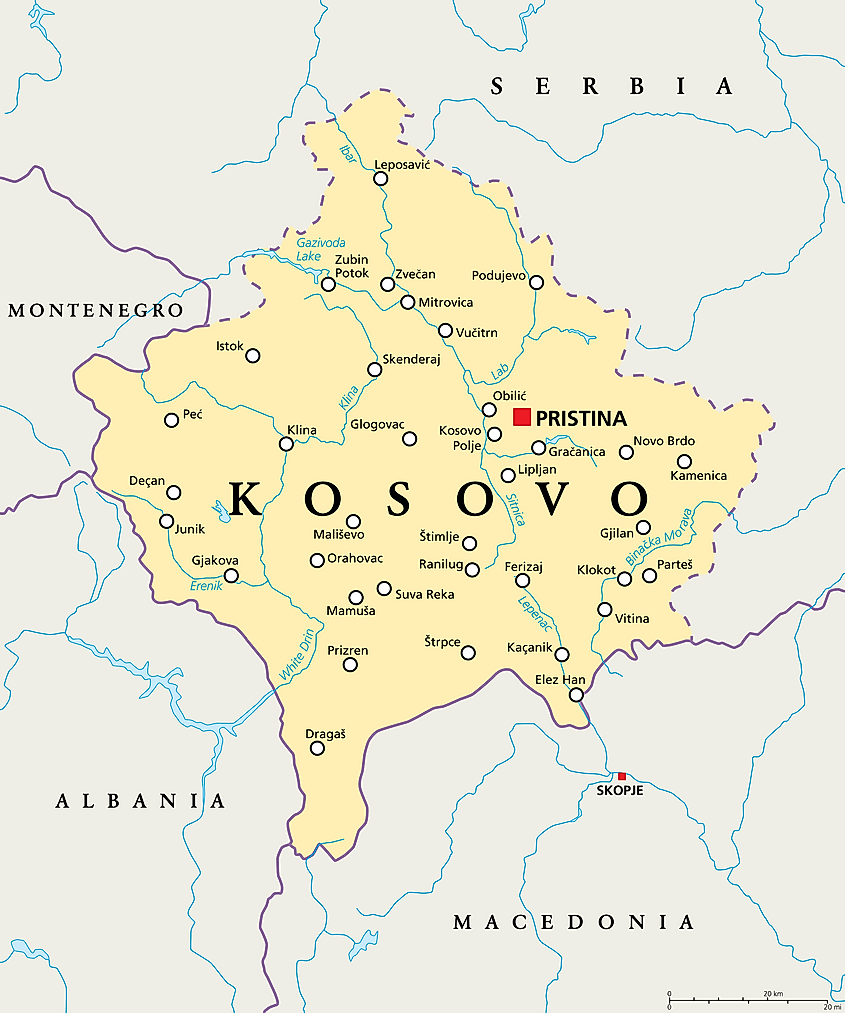 Kosovo map