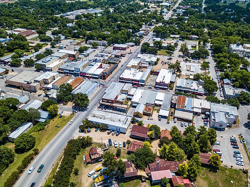 Aerial View of Bastrop, Texas.