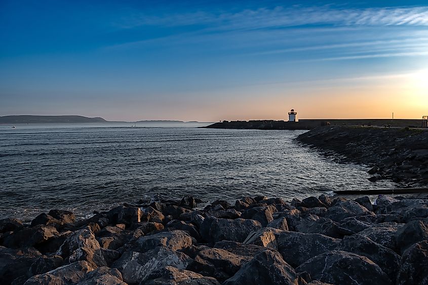 Burry Port Lighthouse in Wales.