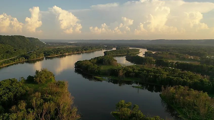 Mississippi River near the Minnesota-Wisconsin border.