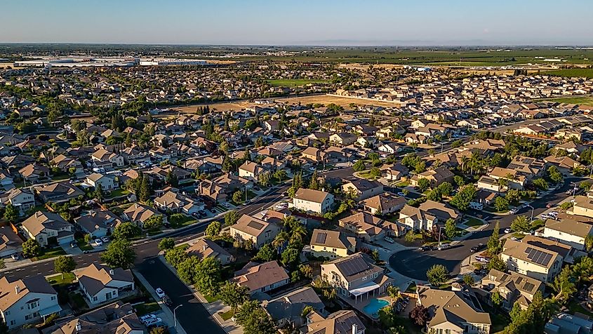Drone photos capture the stunning landscapes of Manteca, California
