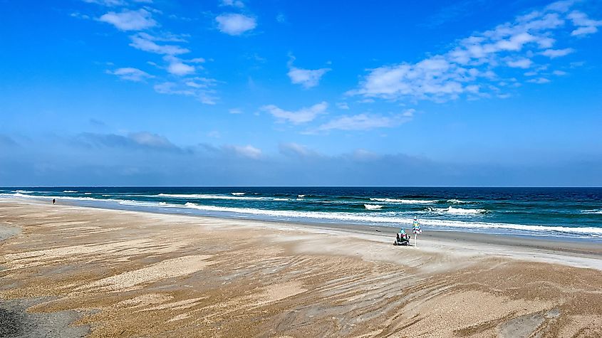 The beach at Little Talbot Island State Park near Amelia Island, FL