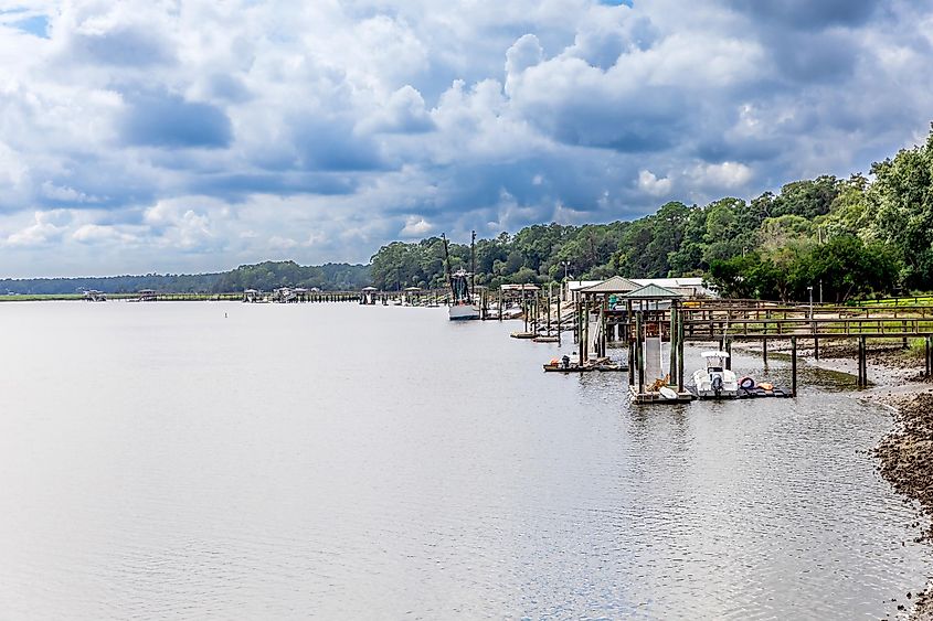 A view of coastal Bluffton South Carolina in the daytime