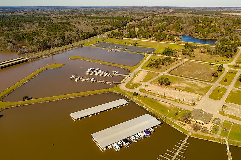 Aerial view of Eufaula.