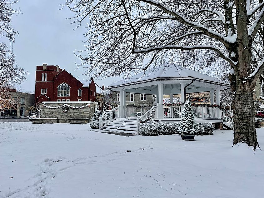 Winter scene in Corydon, Indiana