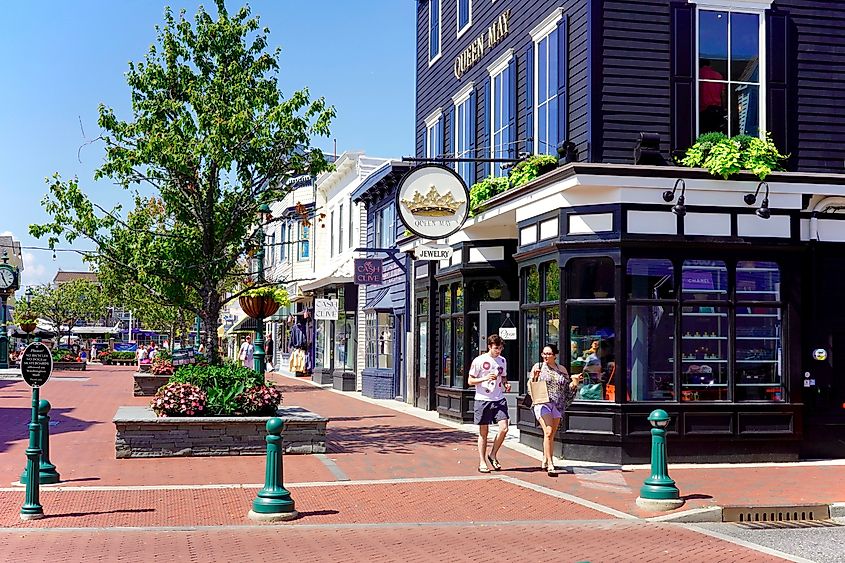 Cape May's landmark Washington Street Mall. 