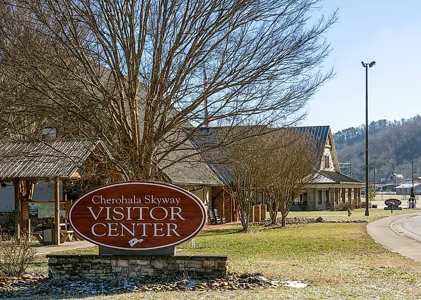 The Cherohala Skyway Visitor Center near Tellico Plains, Tennessee.