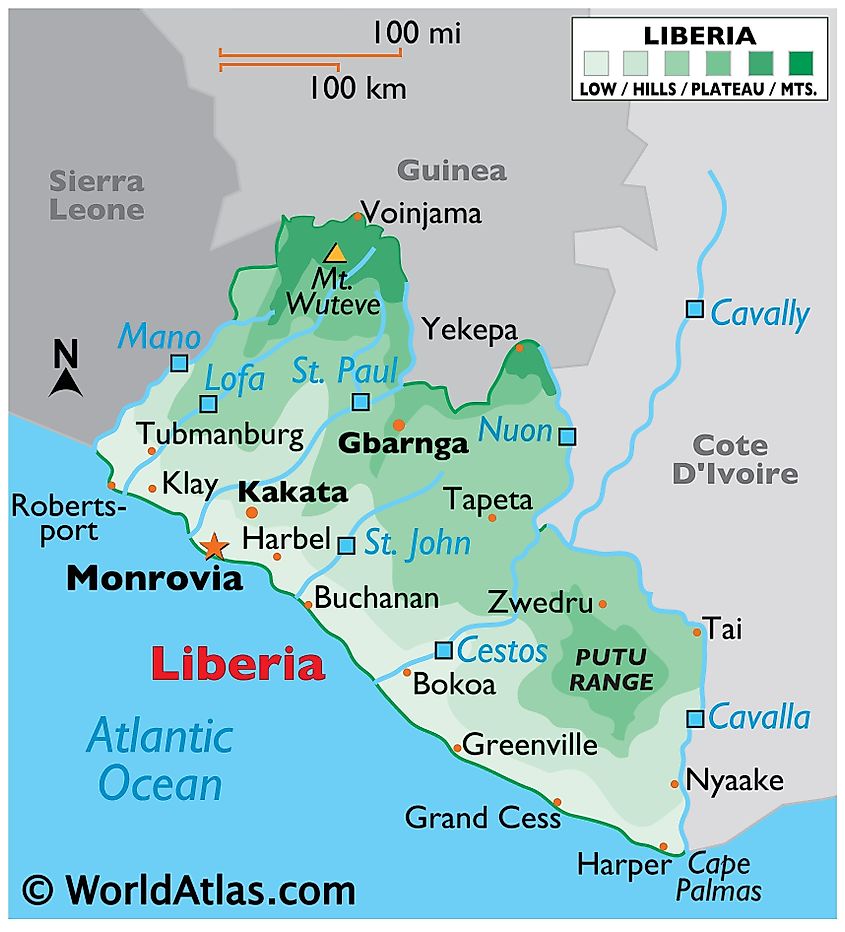Map Of Liberia Counties Liberia Maps & Facts - World Atlas