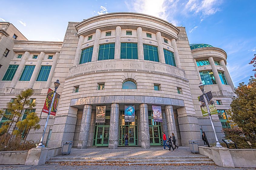 View of the North Carolina Museum of Natural Sciences in Raleigh, North Carolina