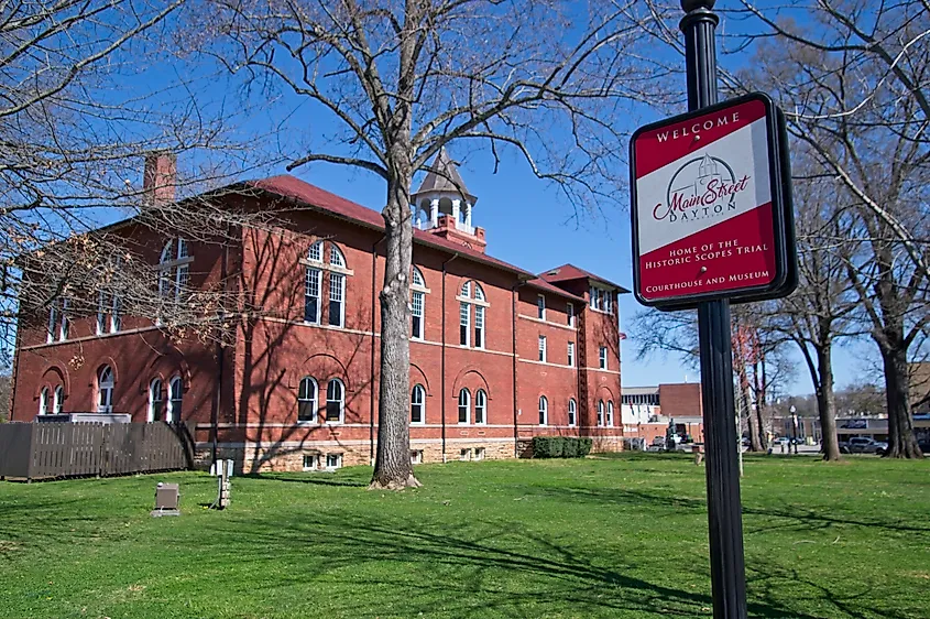 The Rhea County Courthouse in Dayton, Tennessee