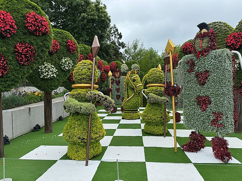 Alice in Wonderland Garden at the Atlanta Botanical Garden.