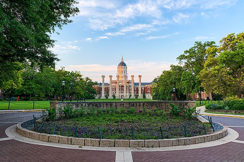 The University of Missouri campus in Columbia, Missouri.
