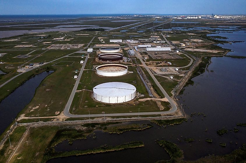 Strategic Petroleum Reserve oil storage facility in Freeport, Texas