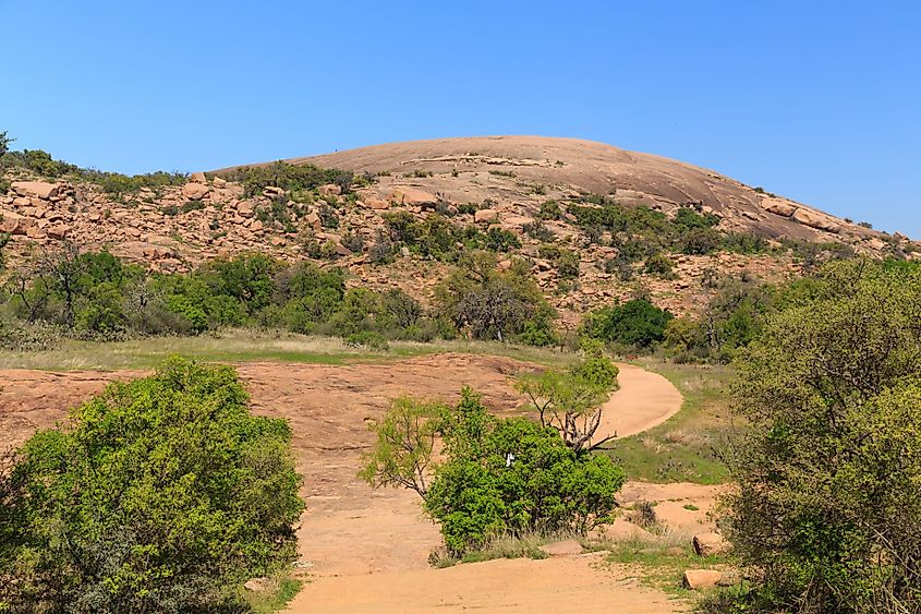 A view of the Enchanted Rock at Fredericksburg, Texas