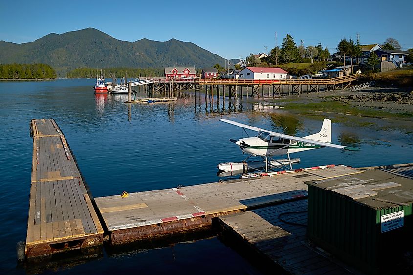 Floatplane Dock in Tofino, Canada.