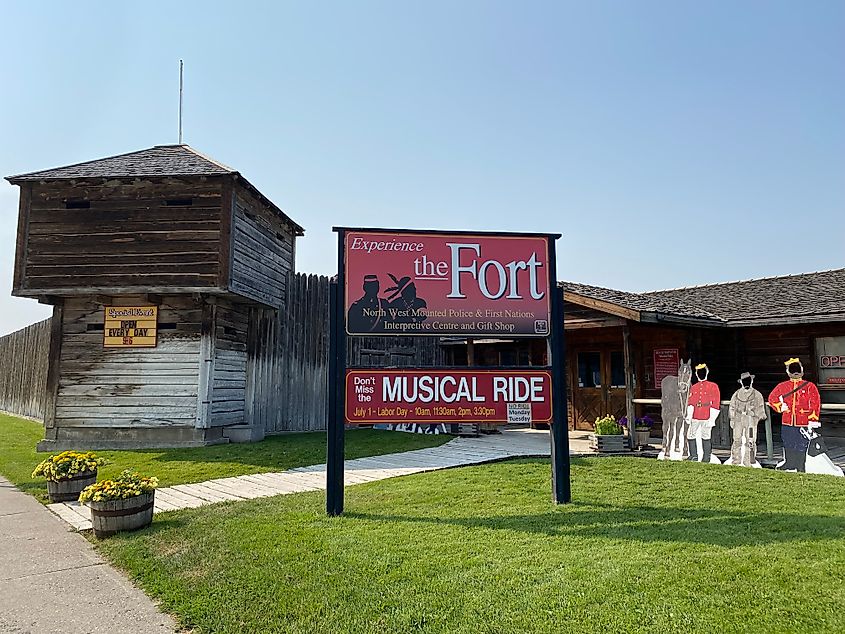 The wooden military barracks that is now home to the North-West Mounted Police Museum