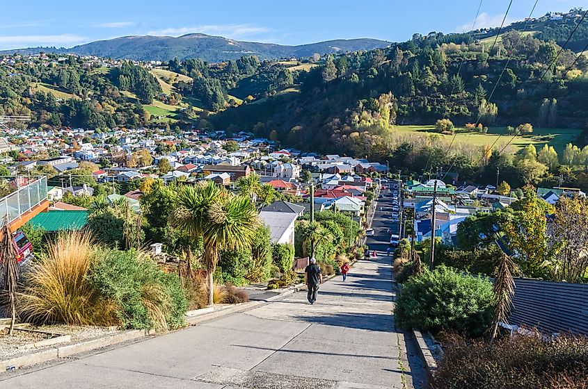 Baldwin Street in Dunedin, New Zealand.