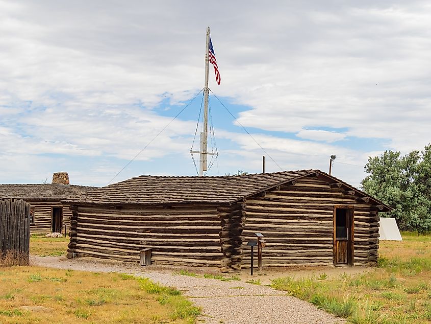 Overcast view of the Fort Caspar Museum at Wyoming.