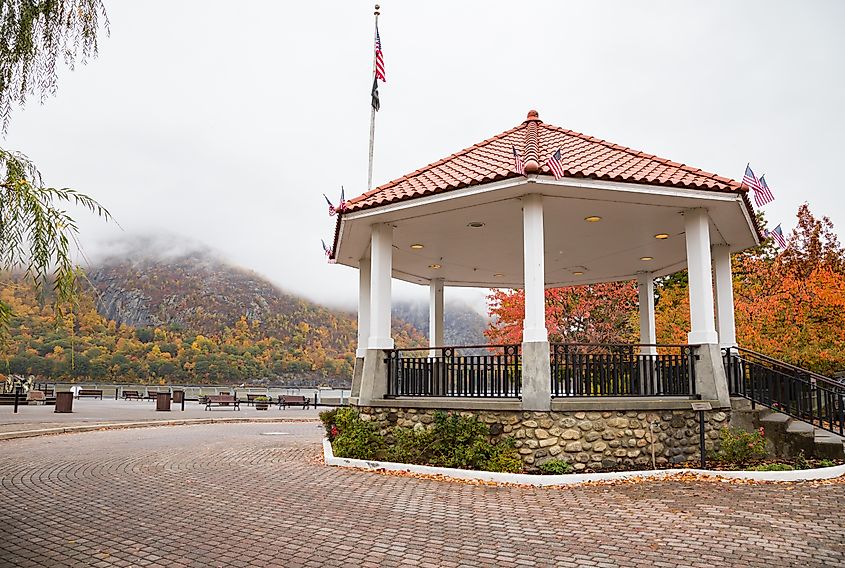 The waterfront gazebo in Cold Spring, New York