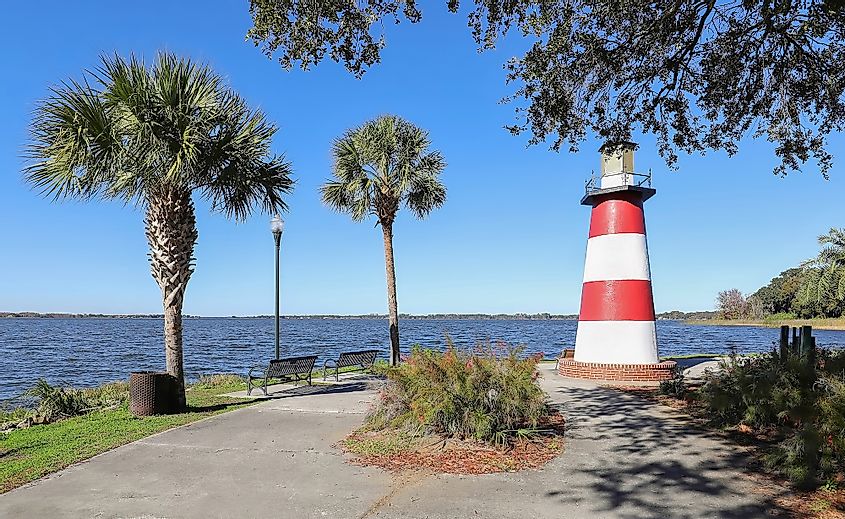 Mount Dora Lighthouse located at the Port of Mount Dora.