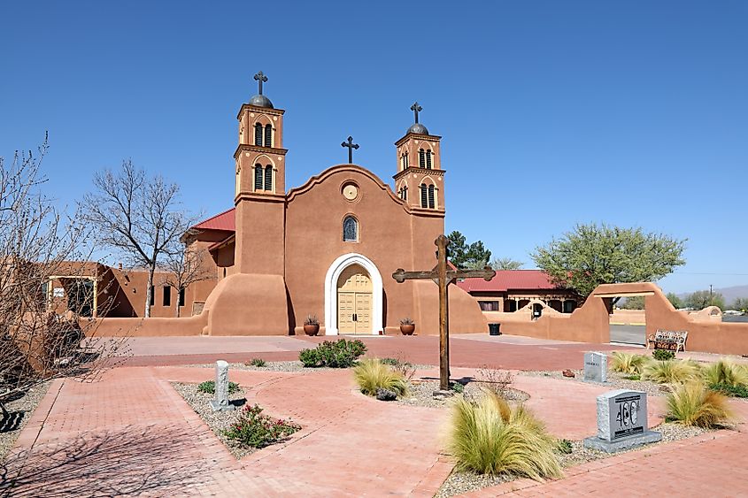 Old San Miguel Mission in Socorro, New Mexico