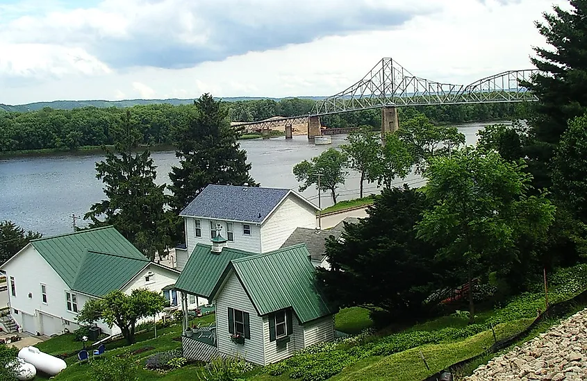 Black Hawk Bridge in Lansing, Iowa