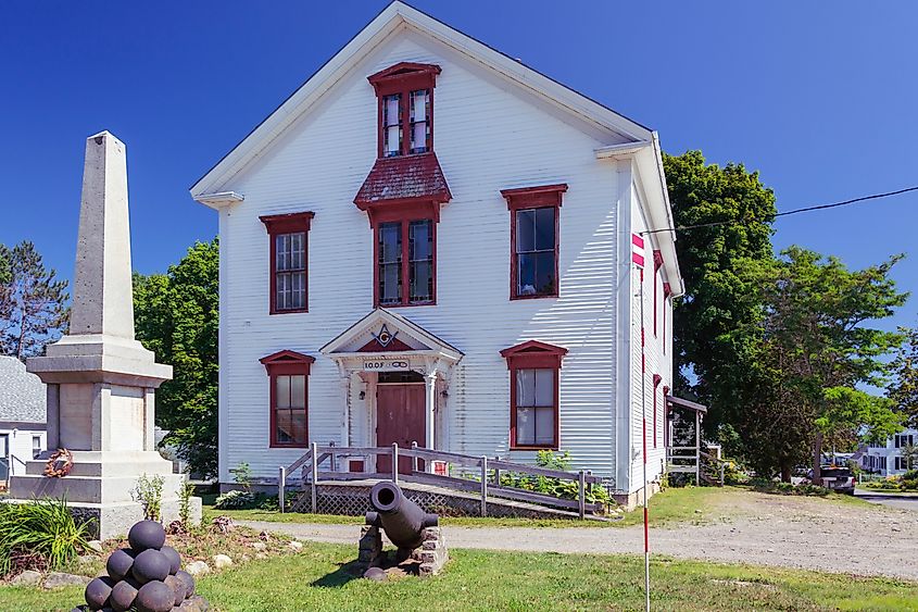 Independent Order of Odd Fellows Lodge in Searsport, Maine USA.