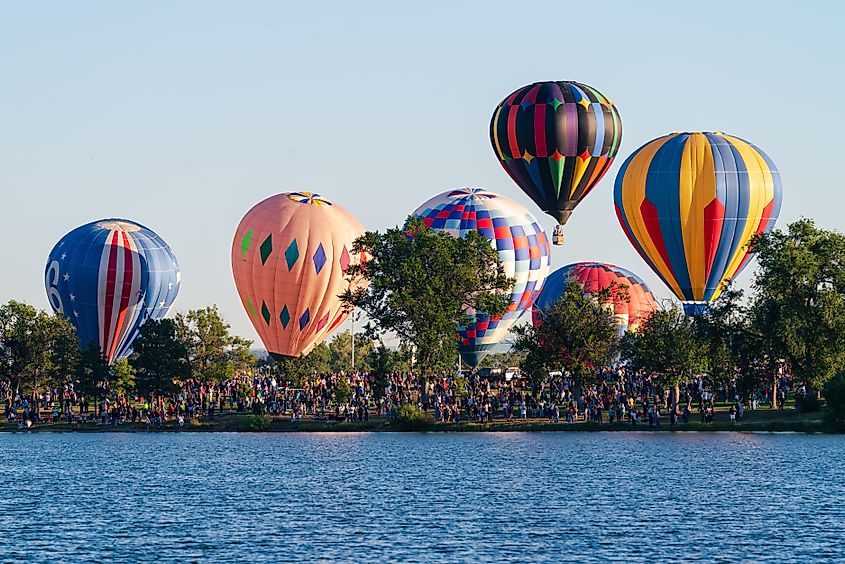 Colorado Springs, Colorado: Labor Day Lift Off Hot Air Balloon event. Editorial credit: Pixelview Media / Shutterstock.com