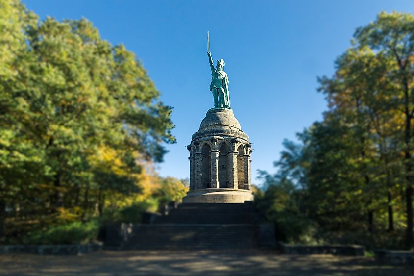 The Hermann Memorial, a monument dedicated to the Cherusci war chief Arminius.