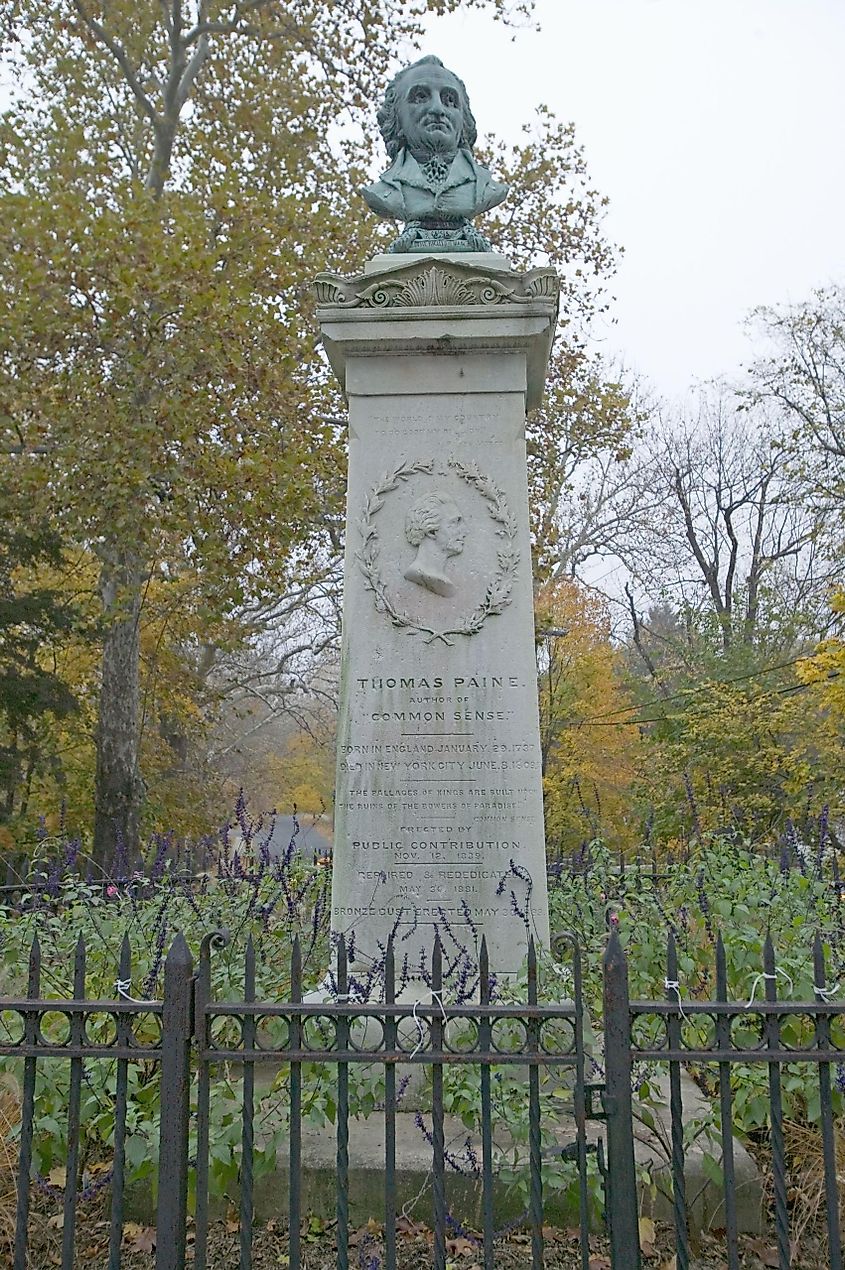 Thomas Paine Monument at New Rochelle, New York