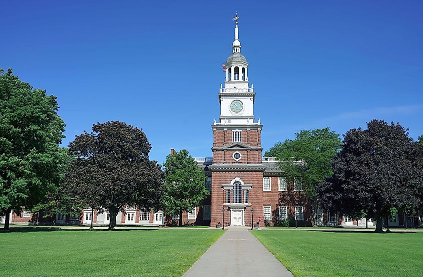 View of the bell tower of the Henry Ford Museum