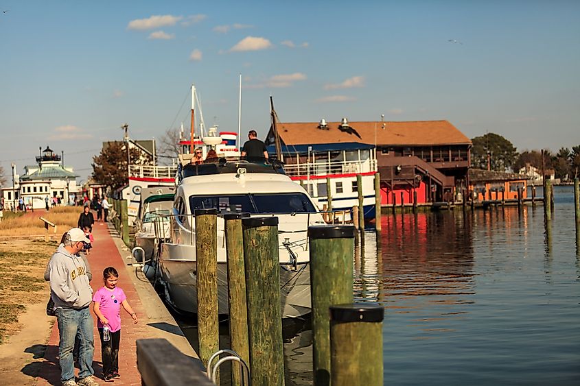 The Chesapeake Bay Maritime Museum is located in St. Michaels, Maryland, and includes a collection of Chesapeake Bay artifacts, exhibitions, and boats, via George Sheldon / Shutterstock.com