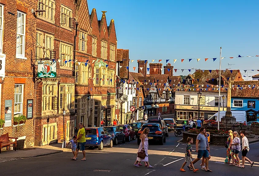 The historic town of Arundel in West Sussex, England.