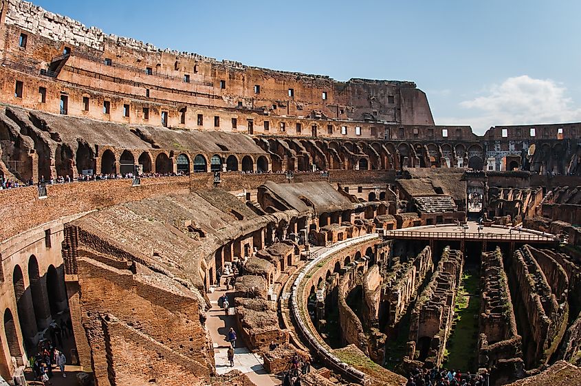 View of the Colosseum in Rome, Italy.