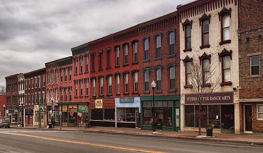 View of the small town of Waterloo in upstate New York