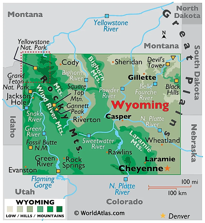 Map of Wyoming