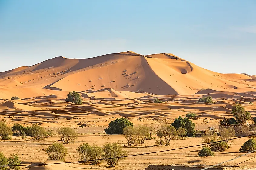 Sand dunes of Sahara Desert