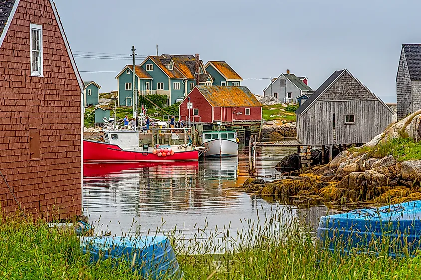 We visited Peggy's Cove in the rain one afternoon.