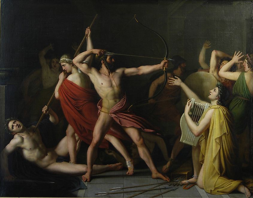 Ulysses and Telemachus kill Penelope's Suitors by Thomas Degeorge (