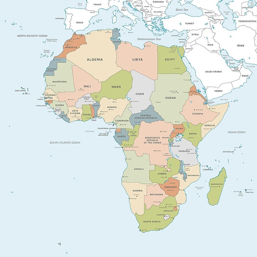 Map of Africa.