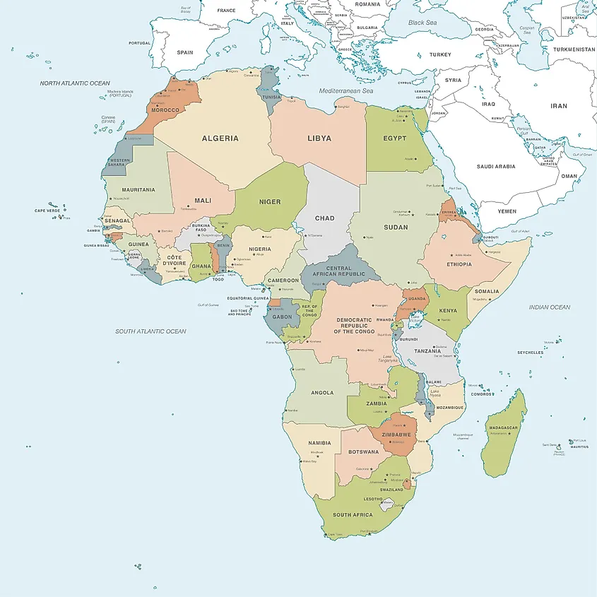 Map of Africa.