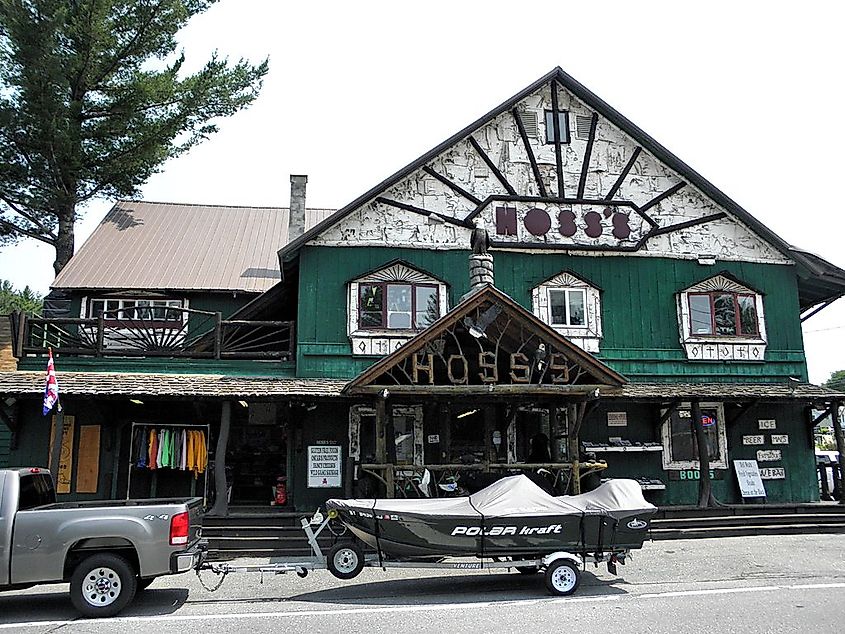 Hoss's Country Corner, 1142 Main St, Long Lake, NY.