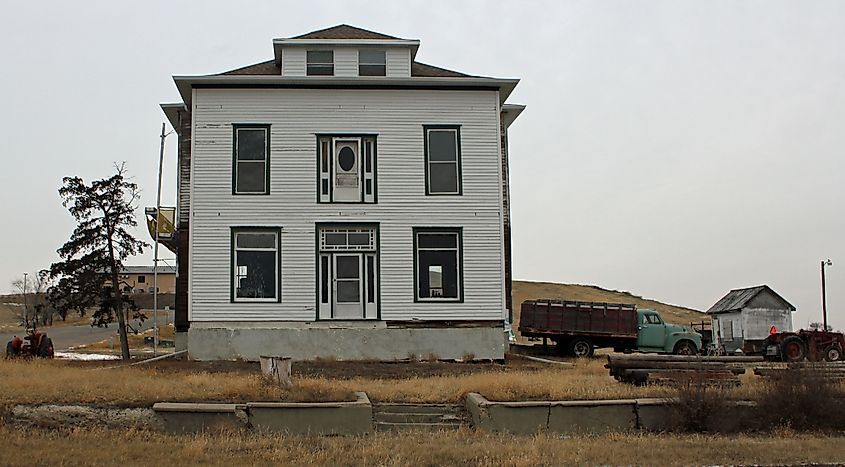 Old Fort Pierre School in Fort Pierre, South Dakota.