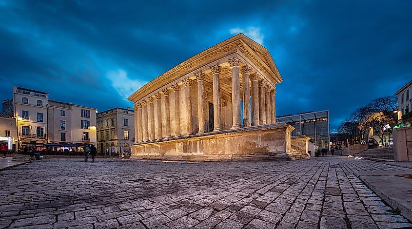 The Maison Carree in Nimes, France.