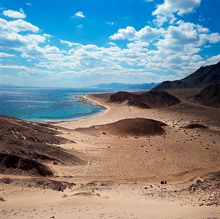 A view of the Red Sea coast.