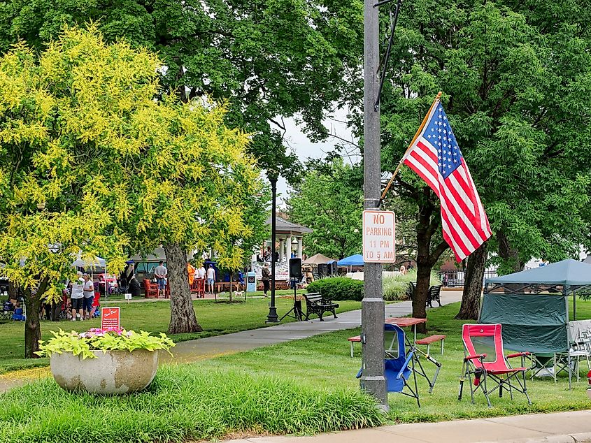 Paola Park Square in Paola, Kansas